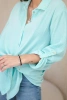 Cotton muslin shirt oversize mint
