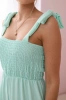 Strappy jumpsuit with ruffled top mint