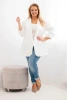 Dámska elegantná plus size sako ecru