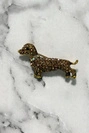 Brosche Hund A-2-21-6 Goldene Farbe