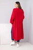 Sweater long cardigan red