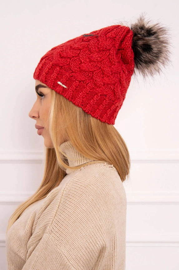 Čapica s fleece Daria K217 malina