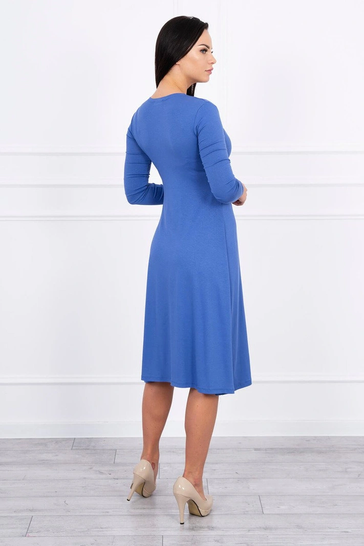 Dress cut under the bust, long sleeve jeans
