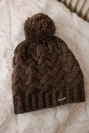 Čapica s fleece Waleria K307 cappuccino