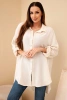 Cotton muslin shirt light beige