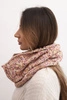 Women's soft wool winter scarf KN25 pink+yellow