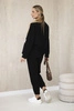Viskose-Set Sweatshirt + Hose schwarz