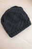 Women's wool winter hat with decorative crystals K399 black