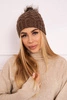 Cap with fleece Daria K217 cappuccino