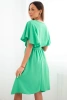 Suknia suknelė su perverčiamu dekolte šviesiai žalia