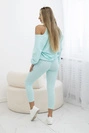 3dílný set mikina + top + legíny mint