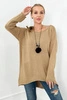 Sweater with necklace Camel