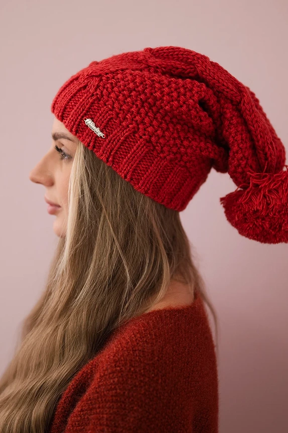 Cap with fleece Sandra K210 raspberry