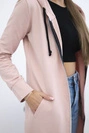 Hooded dress with a hood dark powdered pink