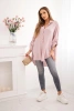 Cotton muslin shirt Plus Size dark powder pink