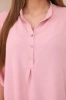Blouse with a longer back powder pink