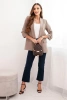 Women's unbuttoned blazer with lining S/M fango