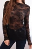 Women's lace blouse with long sleeves black