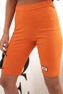 Women's cotton set with short sleeves and shorts dark orange