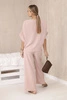 Set of blouses with pants dark powder pink