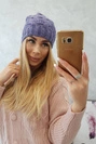 Cap with fleece Karolina K243 purple