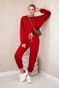 Set sweatshirt + pants buttery fabric red