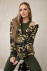 3-piece moor set of sweatshirt, top and leggings khaki + beige