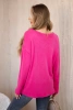 Blouse with necklace fuchsia