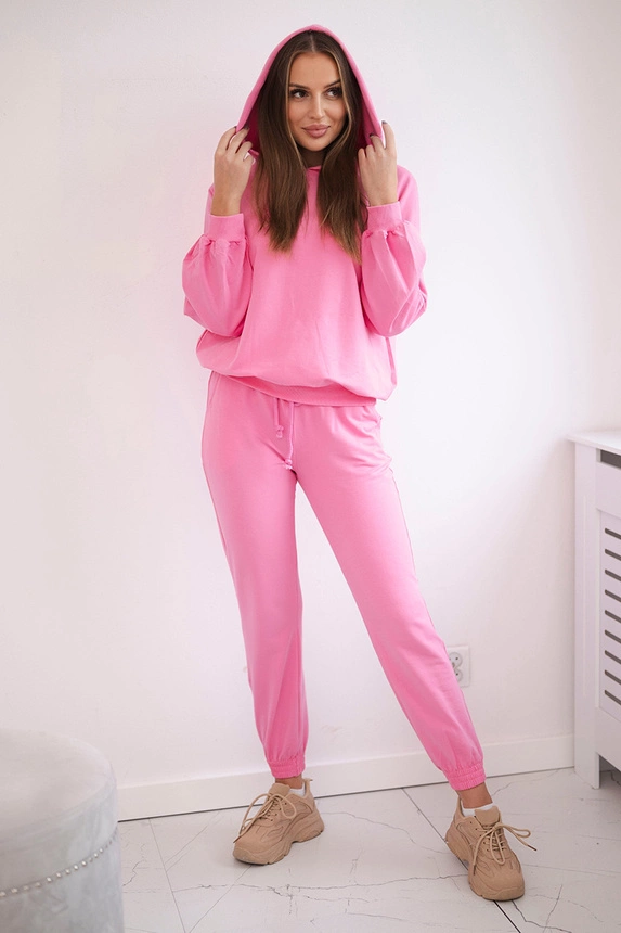 Sweatshirt-Set mit Kapuze hellrosa