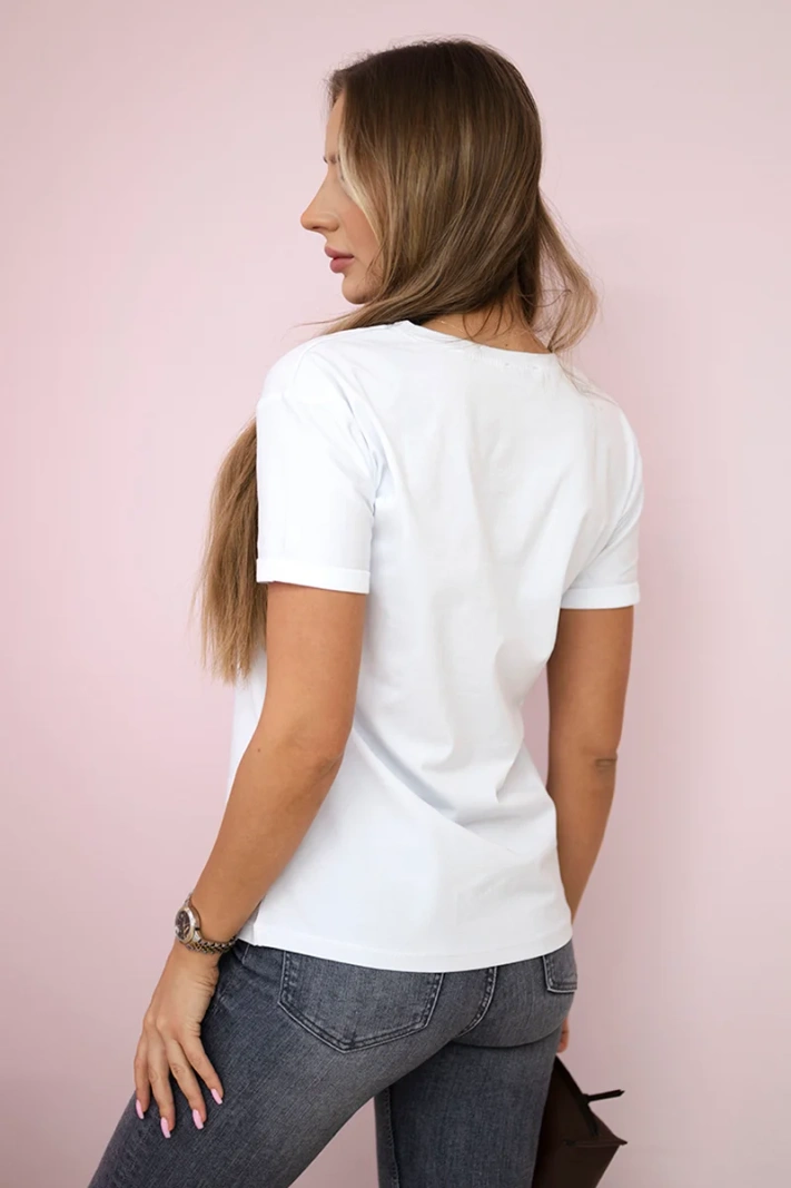 Blouse with print Perfect white