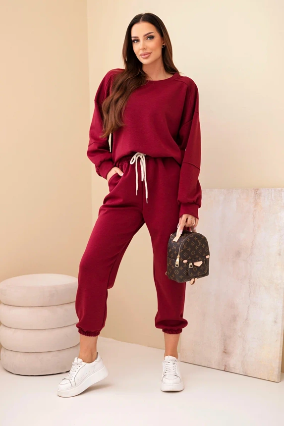 Set sweatshirt + pants plum butter