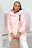 Sweatshirt with short zipper powder pink melange