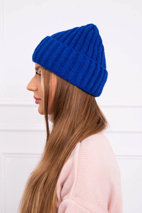 Cap with turn up Magda K293 mauve blue