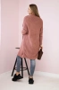 Sweater with batwing sleeve dark pink