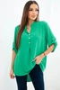 Blouse with a longer back green