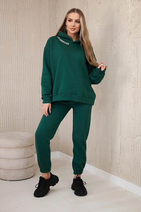 Insulated set with embroidery Los Angeles green