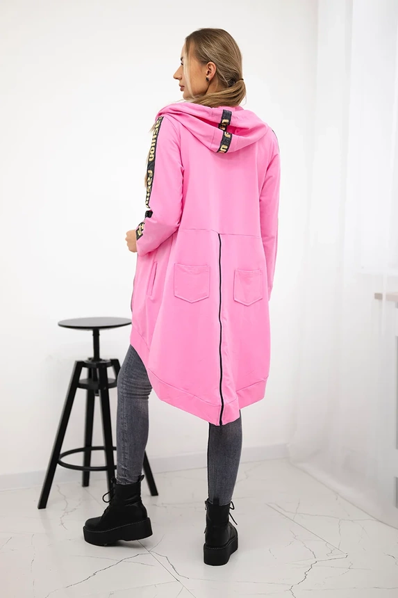 Sweatshirt with zip at the back light pink