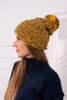 Cap with fleece Fiona K275 mustard + cappuccino