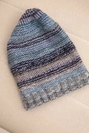 Hat with fleece Krystyna K207 sea+gray
