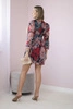 Airy dress with a floral motif black