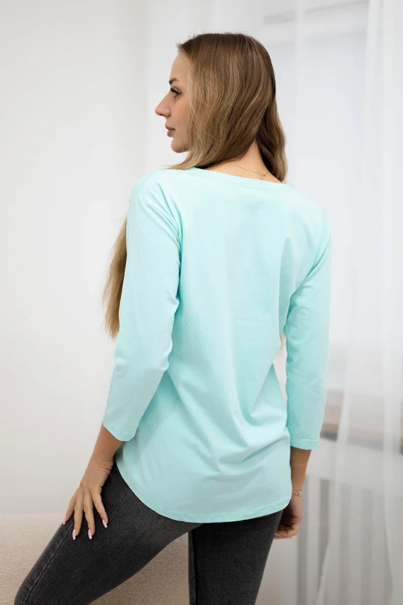 Blouse with print Superior mint