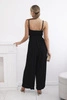 Plisovaný overal s ramínky černý