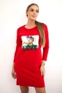 Sukienka z nadrukiem Love czerwona