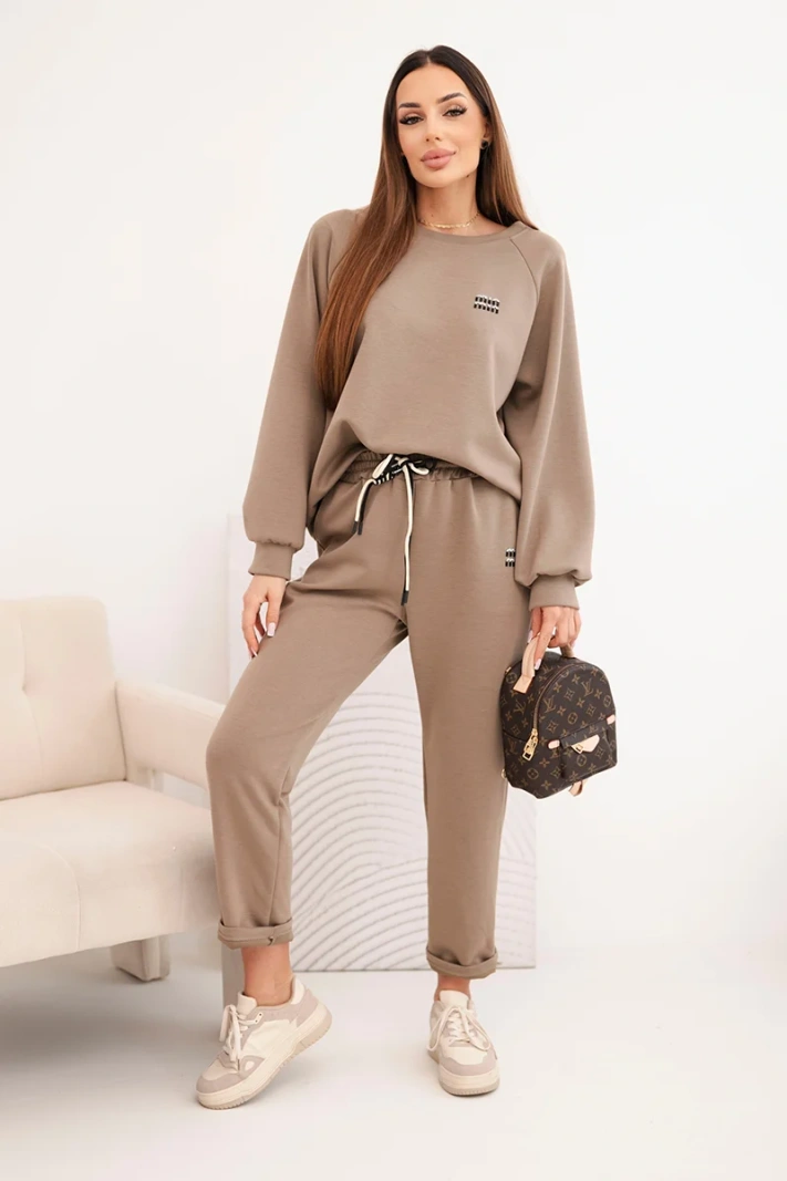 Damen комплект из Viskose mit Pullover und Hose fango