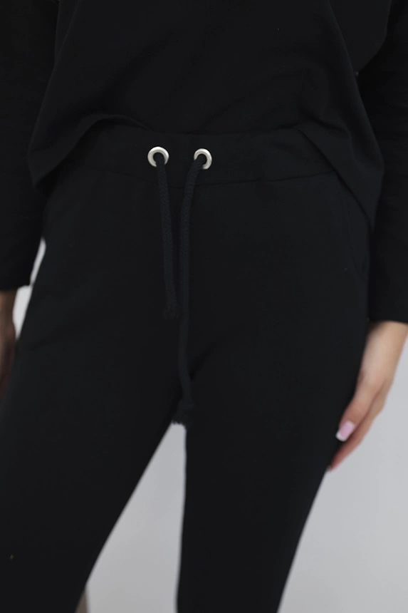 Set mit Oversize-Bluse schwarz