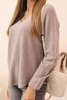 Women's sweater with viscose and V-neck fango