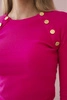 Kleid mit Zierknöpfen fuchsia