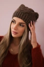 Čapica s fleece Sandra K210 cappuccino