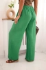 Muslin pants with a wide leg green