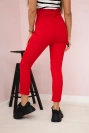 Rote Bundfaltenhose